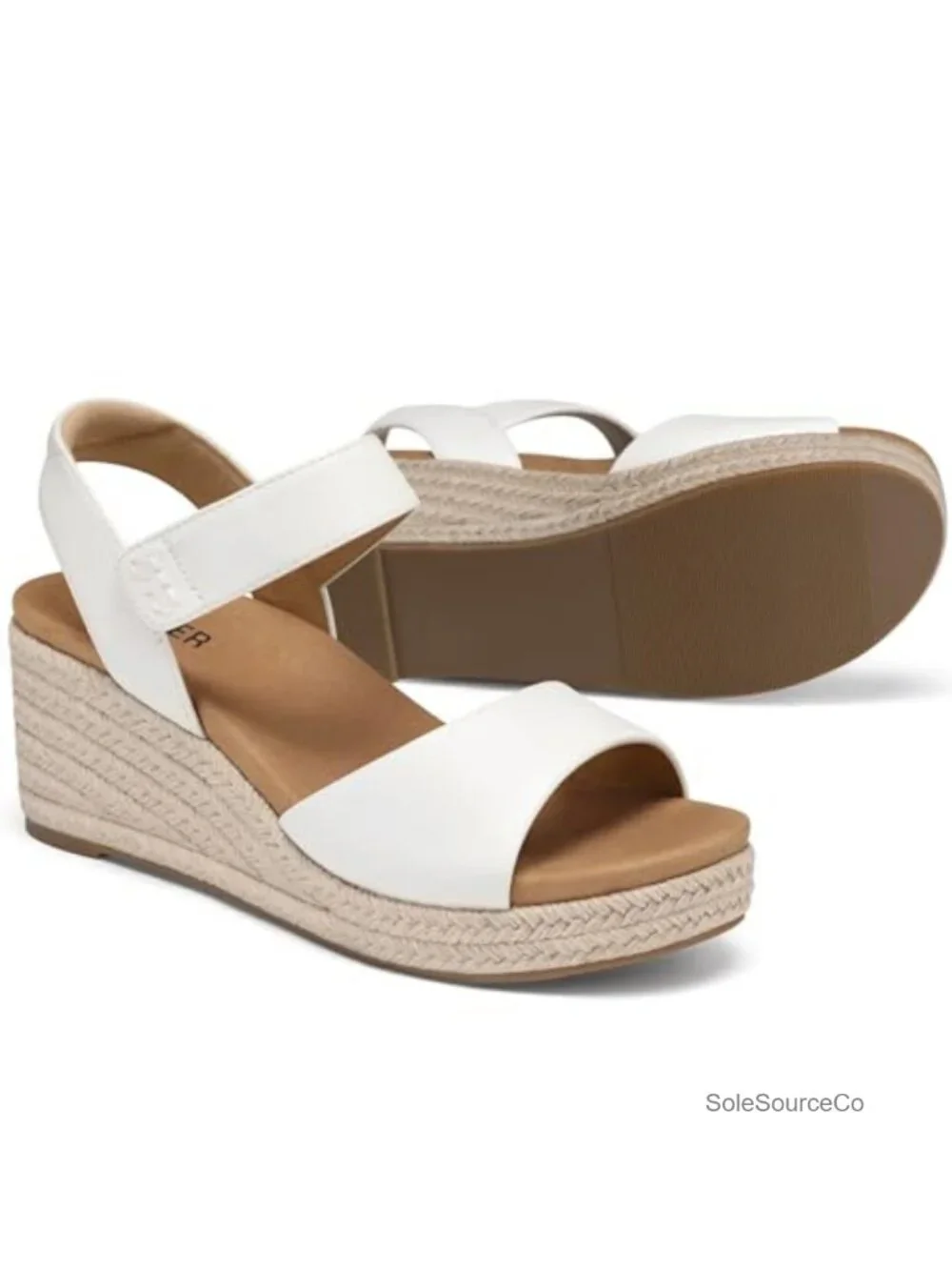 Women's Espadrille Wedge Sandals with Arch Support, Cushioned Footbed,